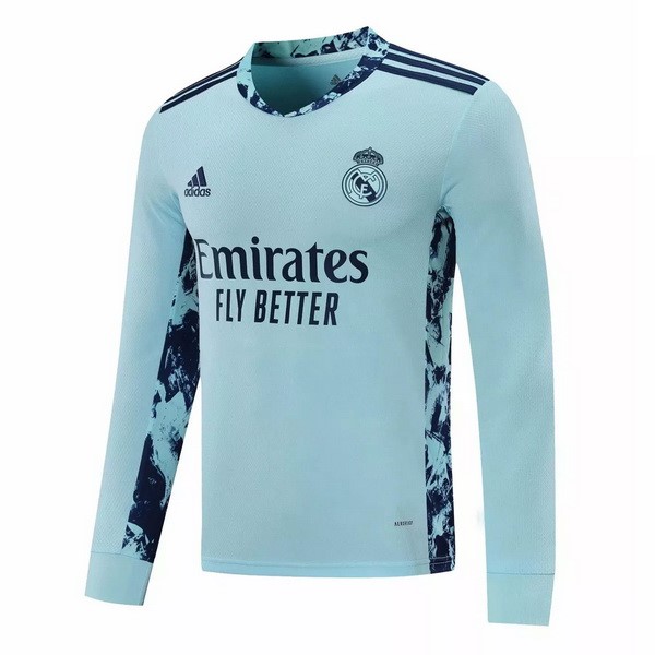 Tailandia Camiseta Real Madrid 1ª Kit ML 2020 2021 Azul